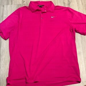 Nike Men's Bright Pink Polo Shirt